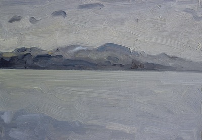 Fife Coastline - 20.9x29.9cm, Oil on Board, 2015, Martin Hill