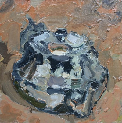 Teapot, 20x20cm, Oil on Board, Martin Hill