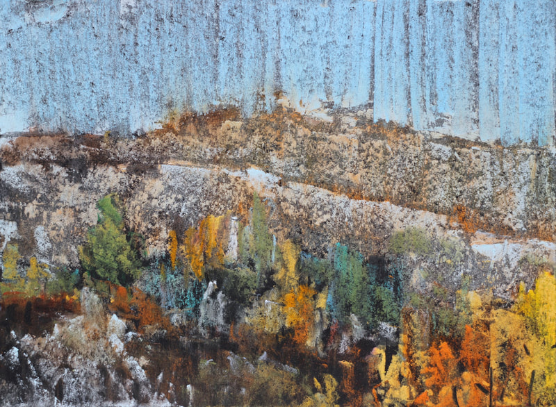 Autumn Landscape, Pastel on Paper, Martin Hill