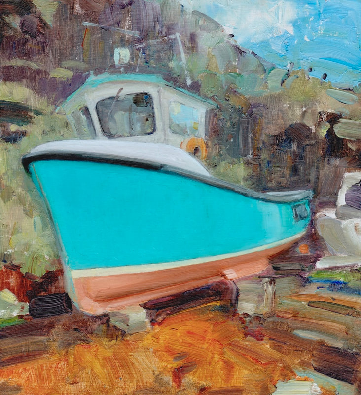 Fishing Boat Painting, Martin Hill